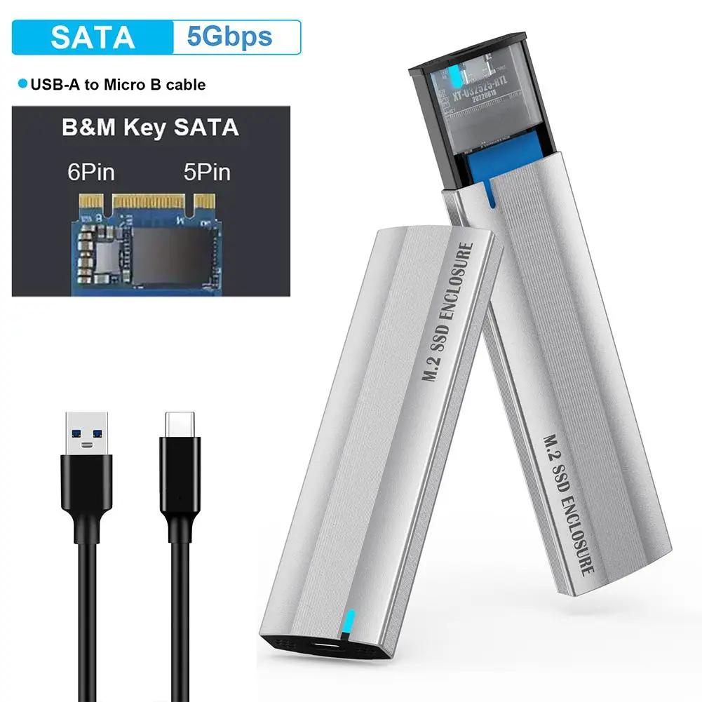 ˷̴ M.2 to USB NVMe SATA SSD Ŭ , ָ Ʈ ̺ Ŭ, USB3.1 Ÿ C M2 SSD ڽ, Gen2 10Gbps, PC L H6V7